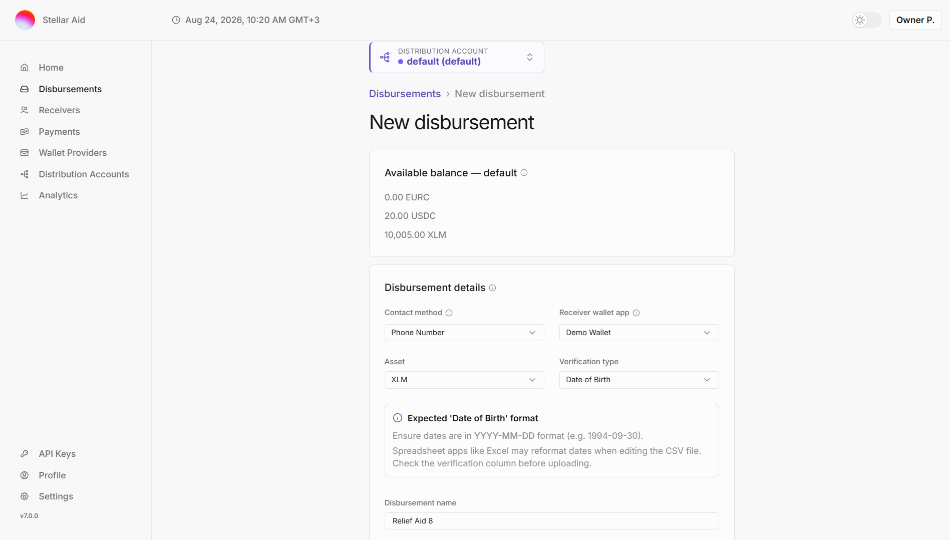 Disbursement Details